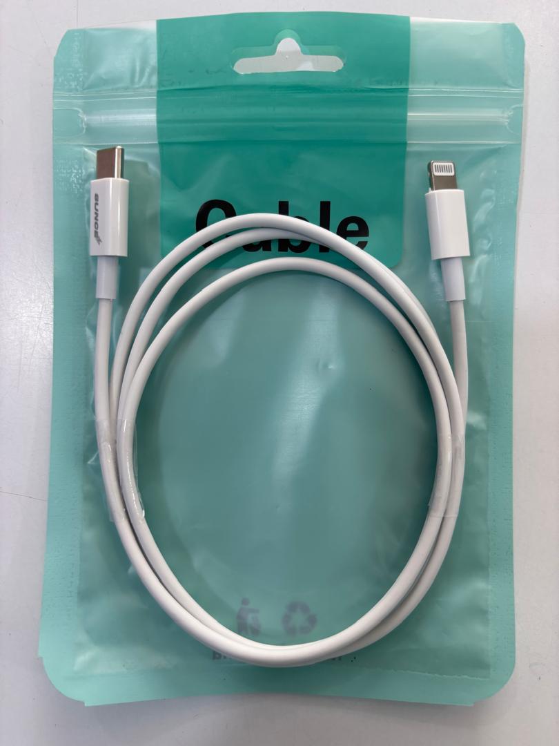 CABLE USB-C A LIGHTNING 27W BLANCO